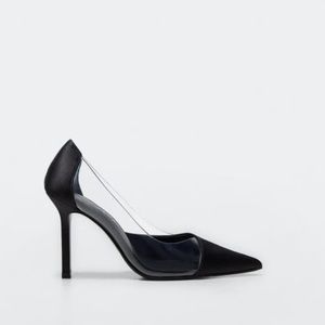 Mango Black Satin Vinyl Pump sz42